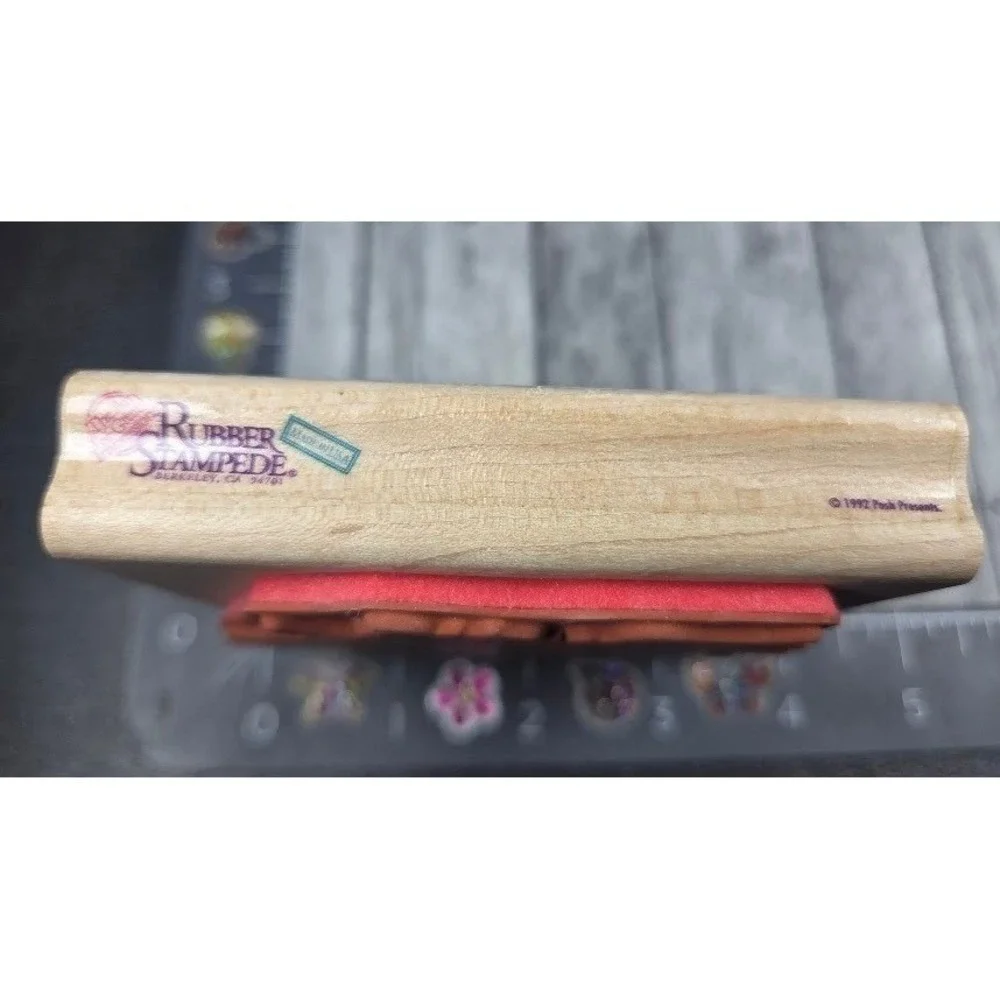 Rubber Stampede Prize Poinsettia Z284H Rubber Stamp Wood #E28